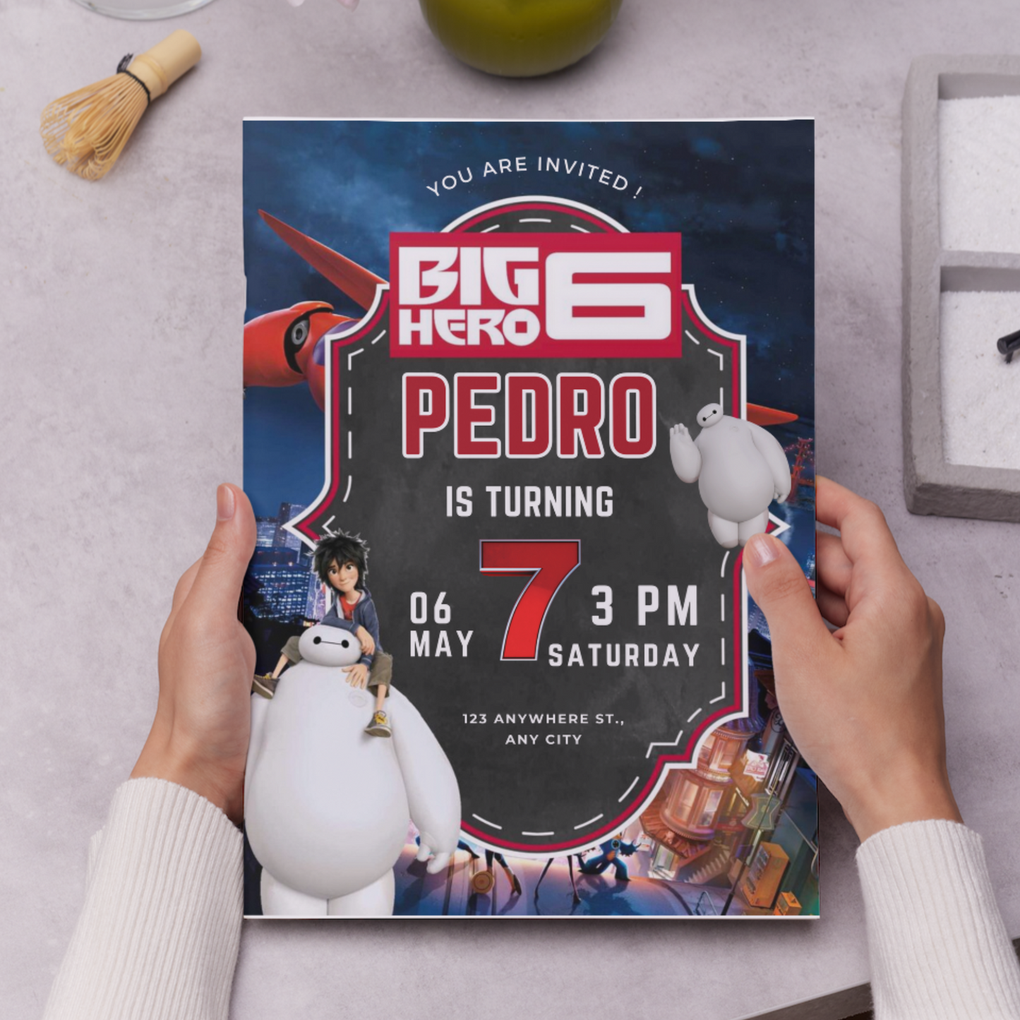 Big Hero 6 Birthday Invitation Template