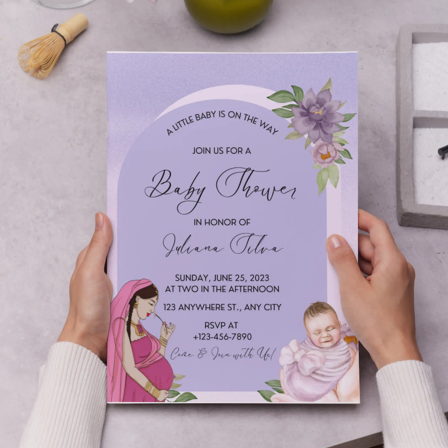 Indian Baby Shower Invitation - CreativeRino