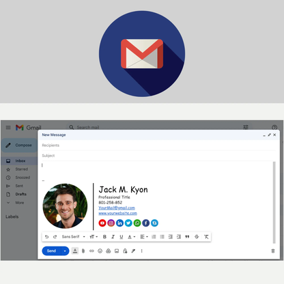Outlook Gmail Email Signature Design Template - CreativeRino