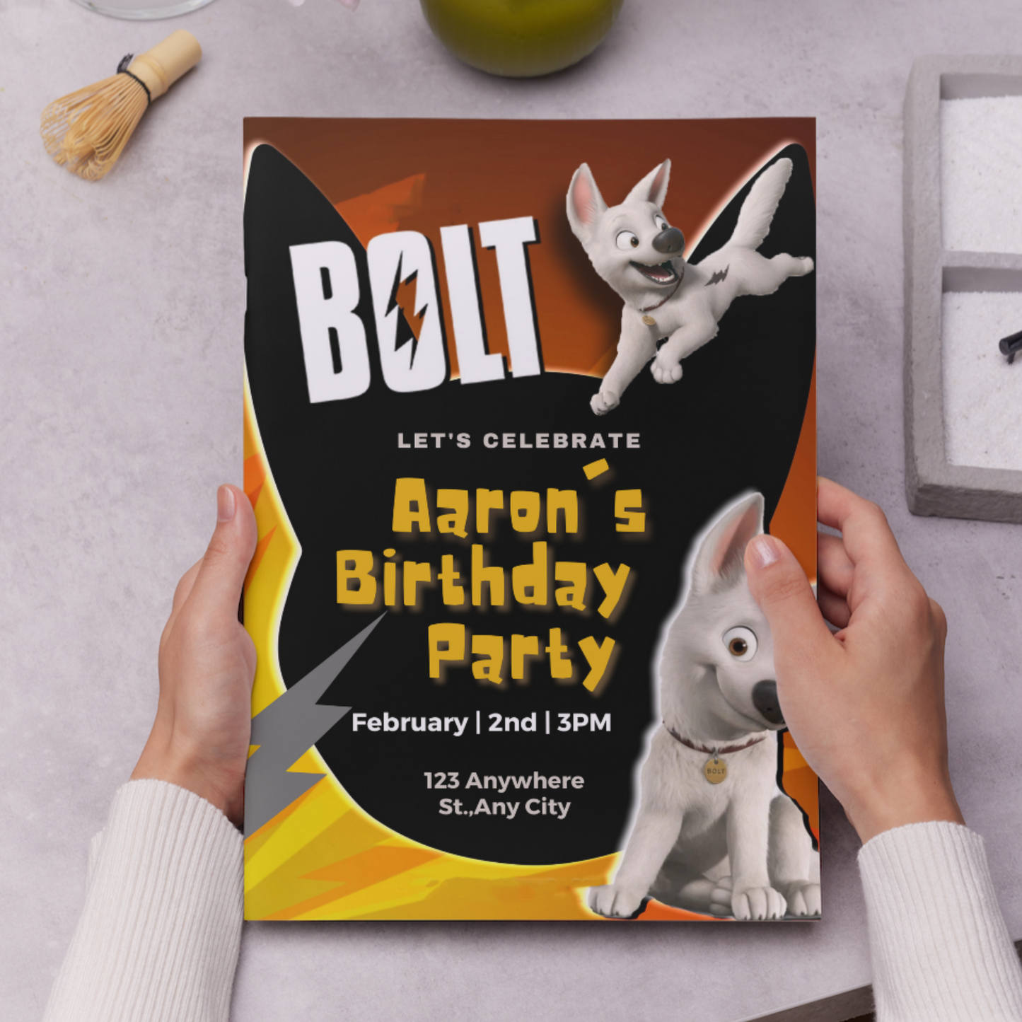 Bolt Birthday Invitation Template