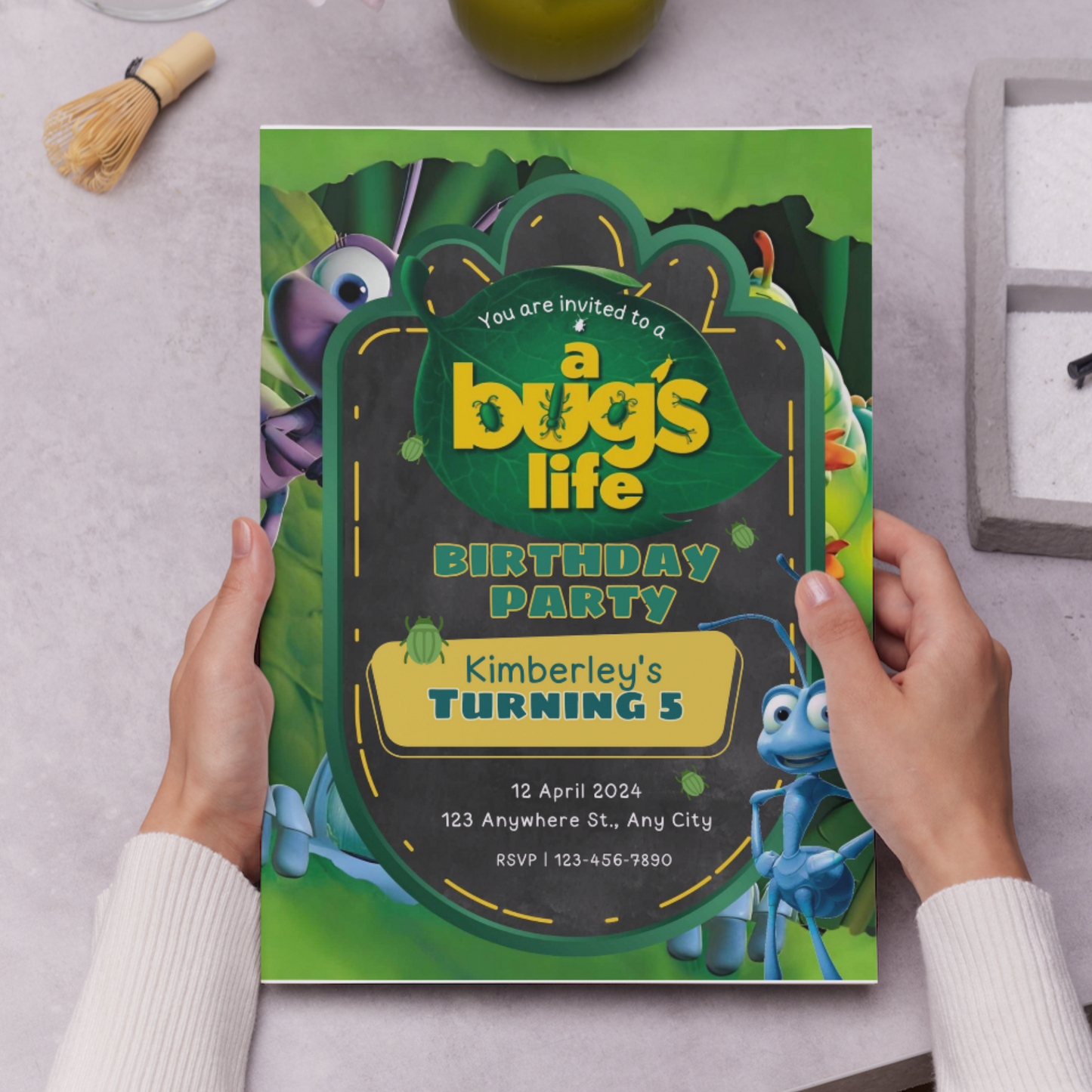 A Bugs Life Birthday Invitation Template