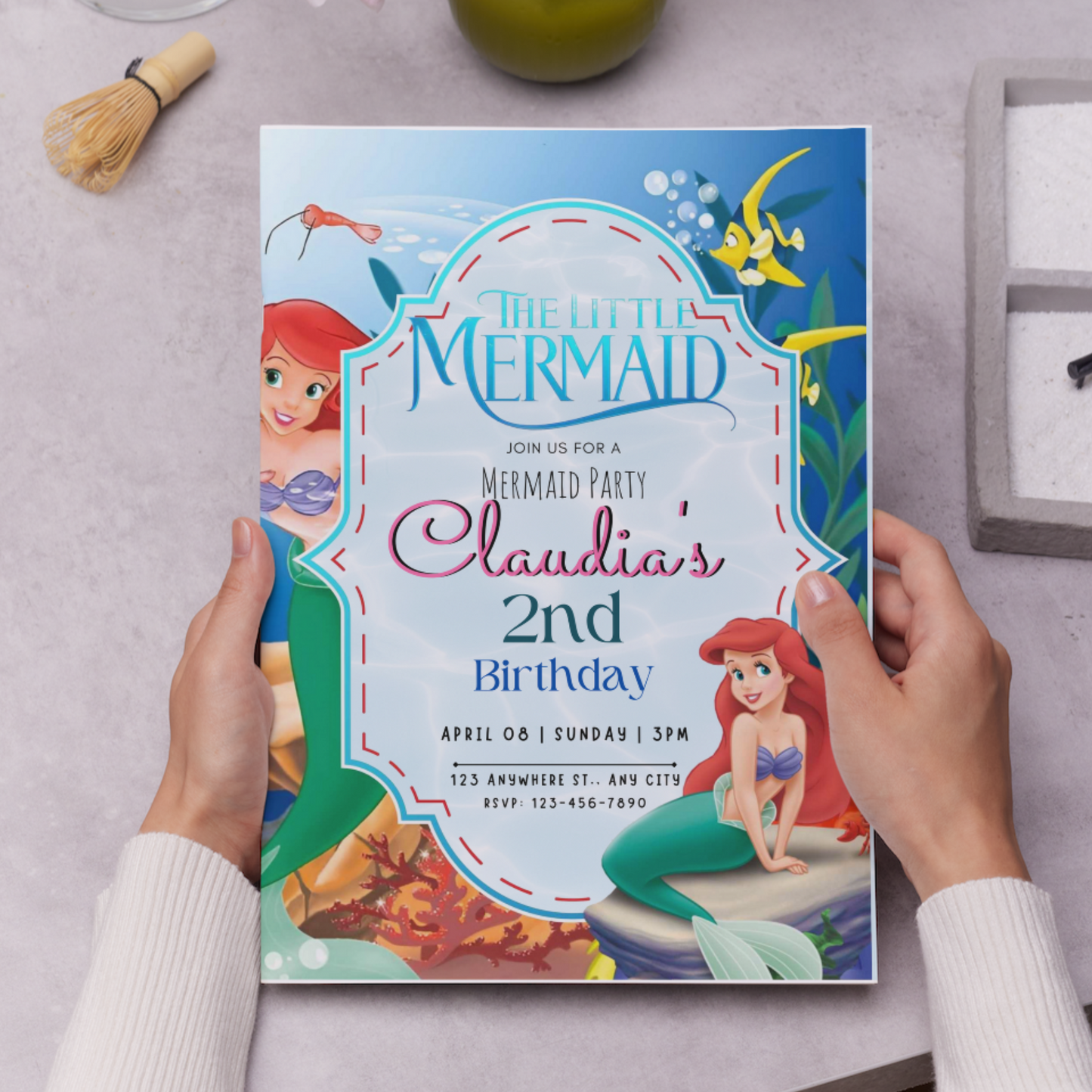 The Little Mermaid Birthday Invitation Template