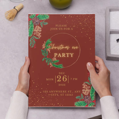 Christmas Eve Party Invitation Template - CreativeRino