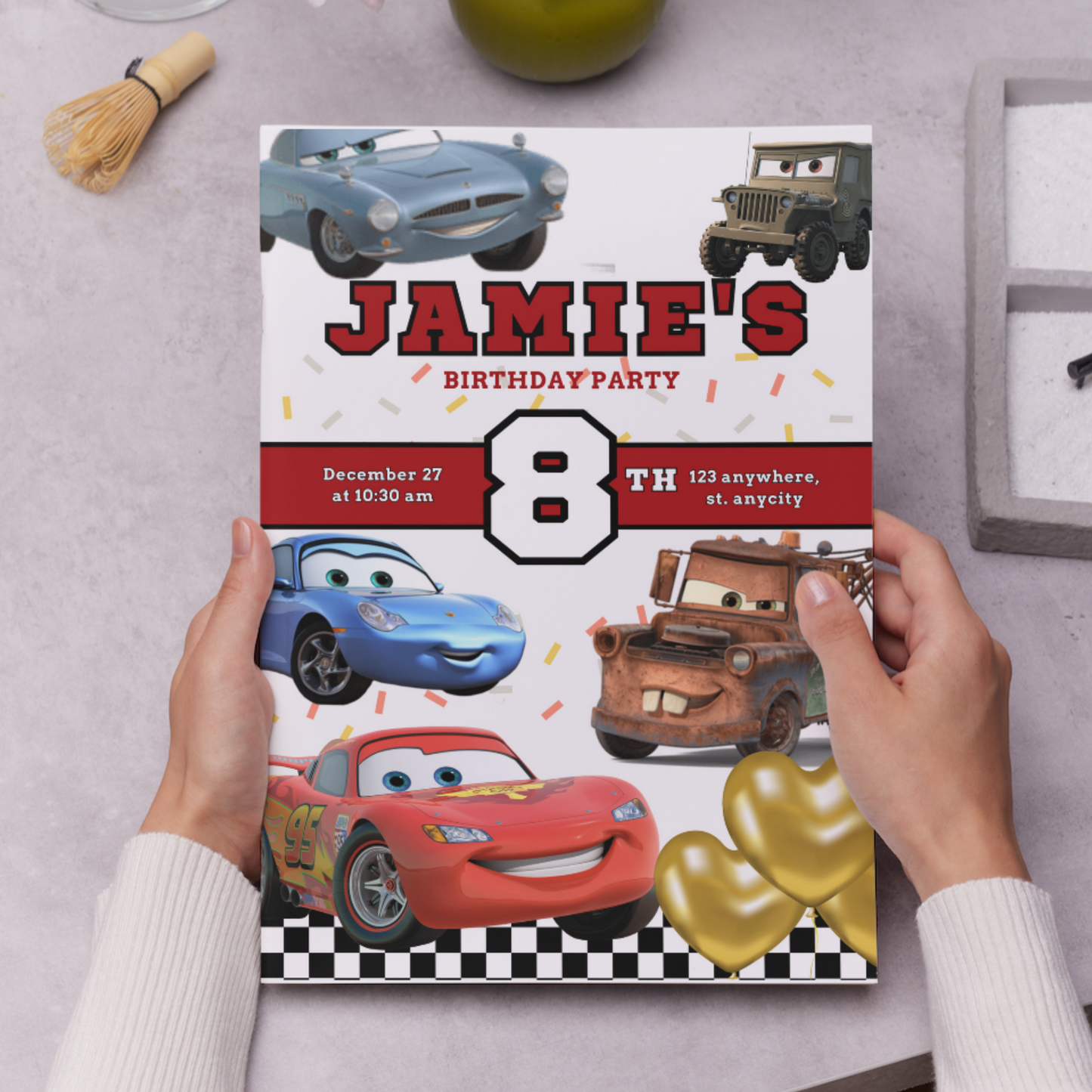 Cars Birthday Invitation Template | Lightning McQueen Invite