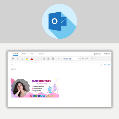 Outlook Gmail Email Signature Design Template - CreativeRino