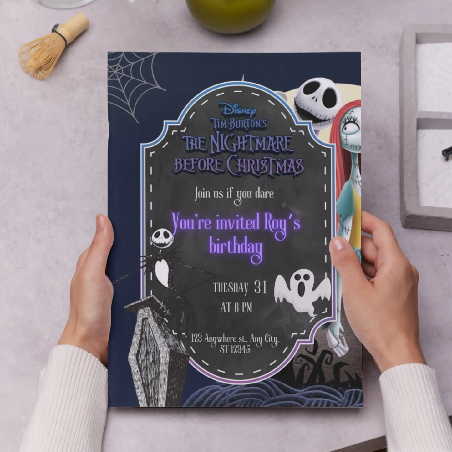 The Nightmare Before Christmas Birthday Invitation Template - CreativeRino
