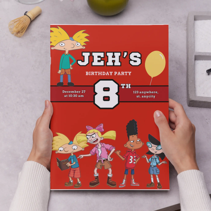 Hey Arnold Birthday Invitation Template - CreativeRino