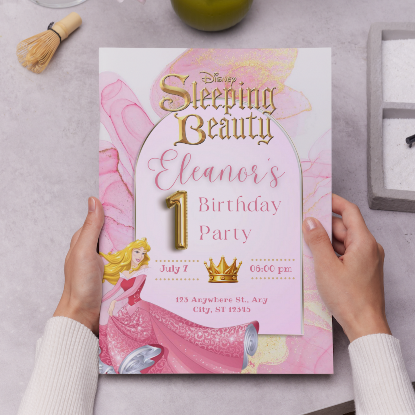 Sleeping Beauty Birthday Invitation Template