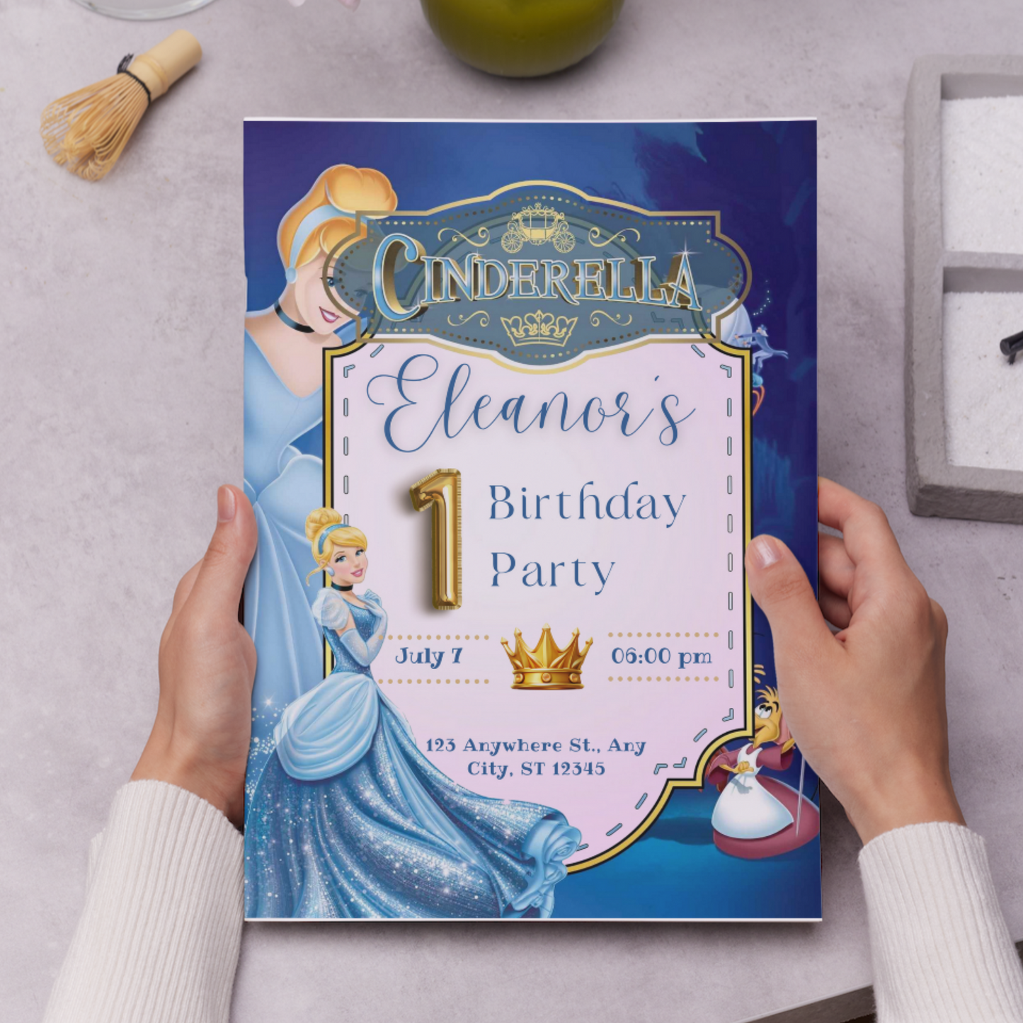 Cinderella Birthday Invitation Template