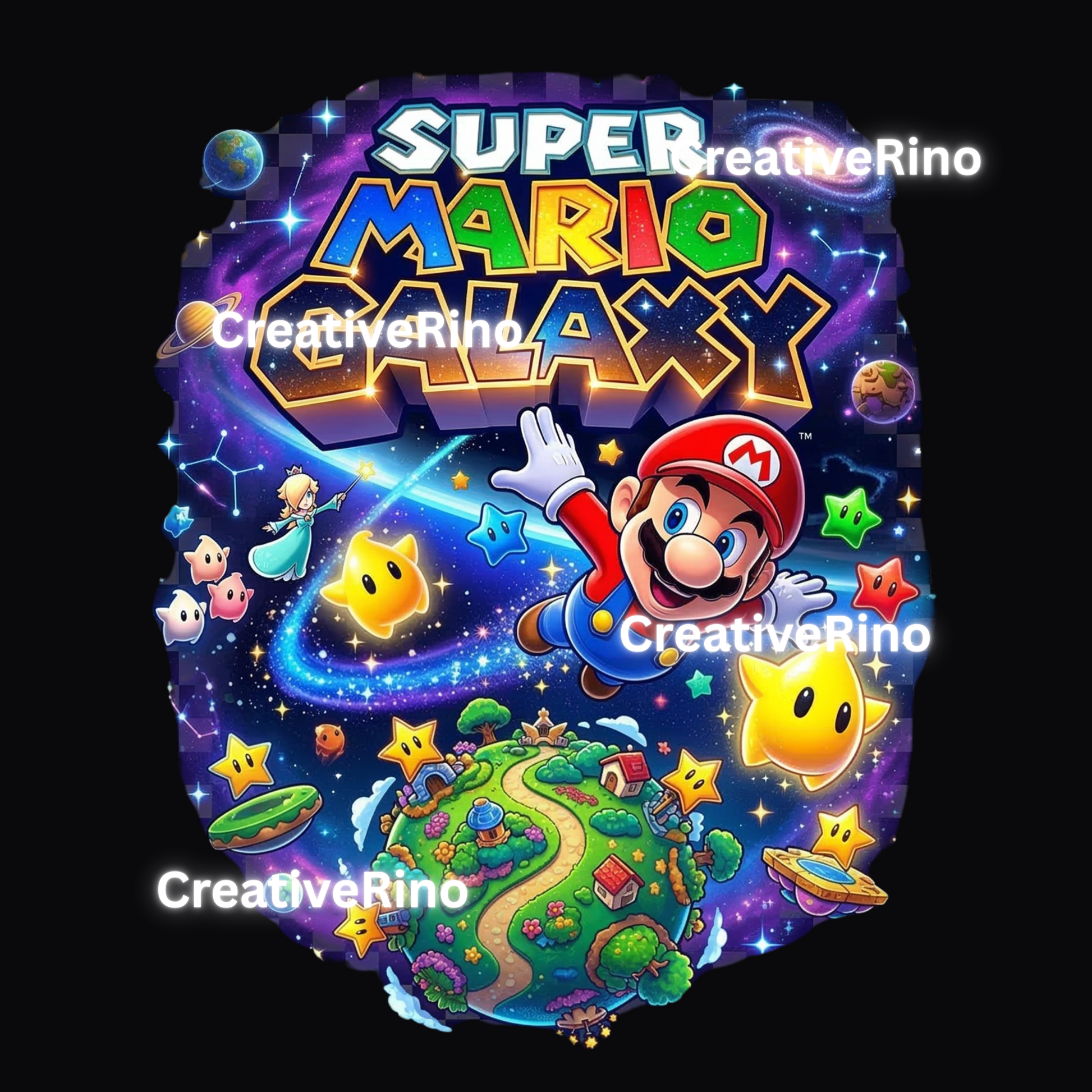 Super Mario Galaxy PNG | Mario Space Theme Clipart CreativeRino