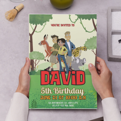 Wild Kratts Birthday Invitation Template - CreativeRino