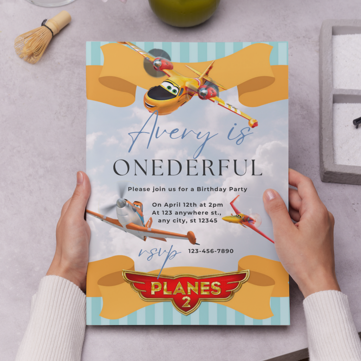 Planes Birthday Invitation Template