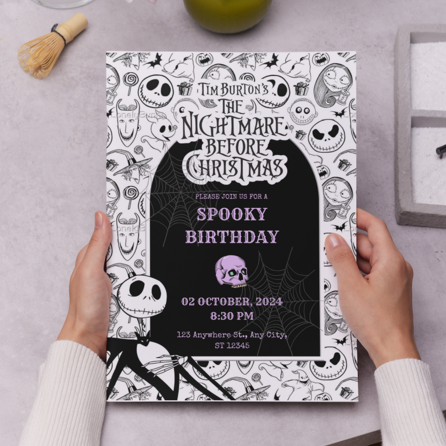 The Nightmare before Christmas Birthday Invitation Template