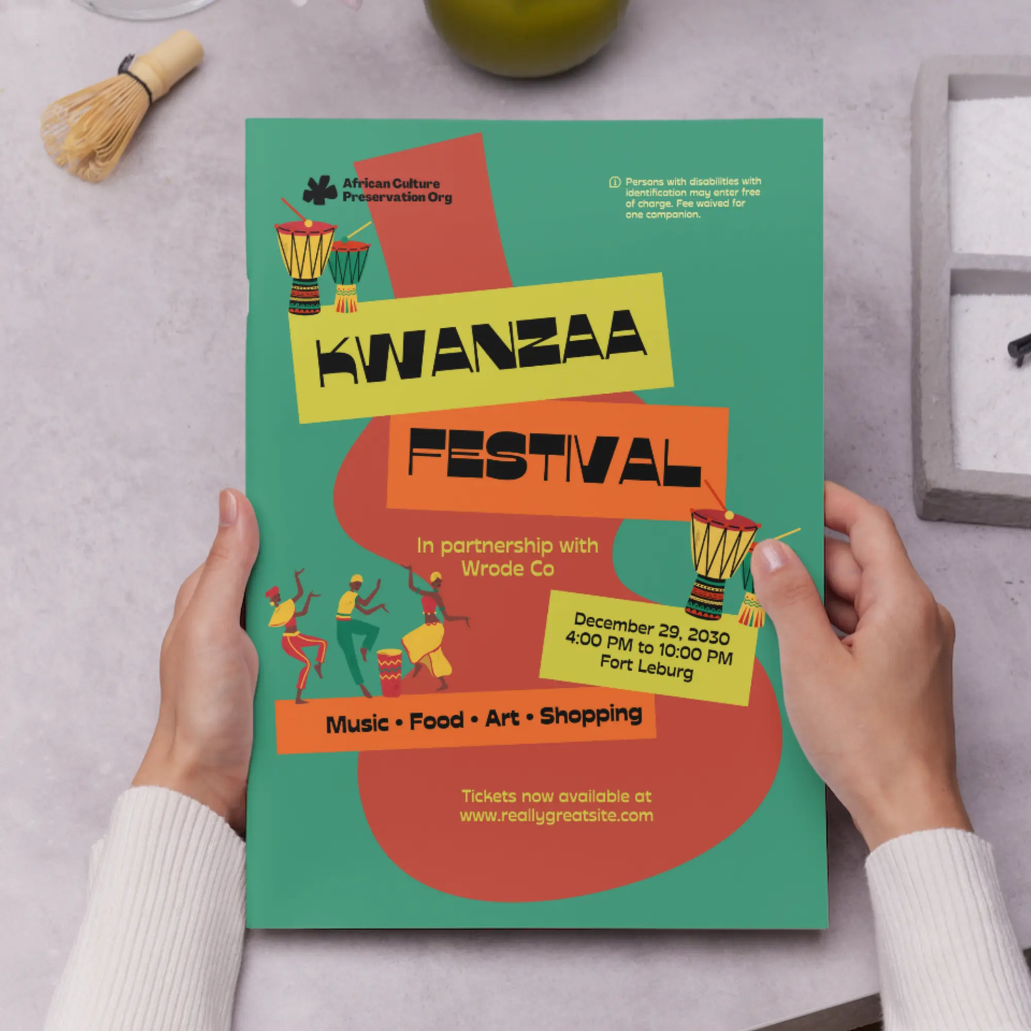 Celebrate Kwanzaa Festival Invitation Template - CreativeRino