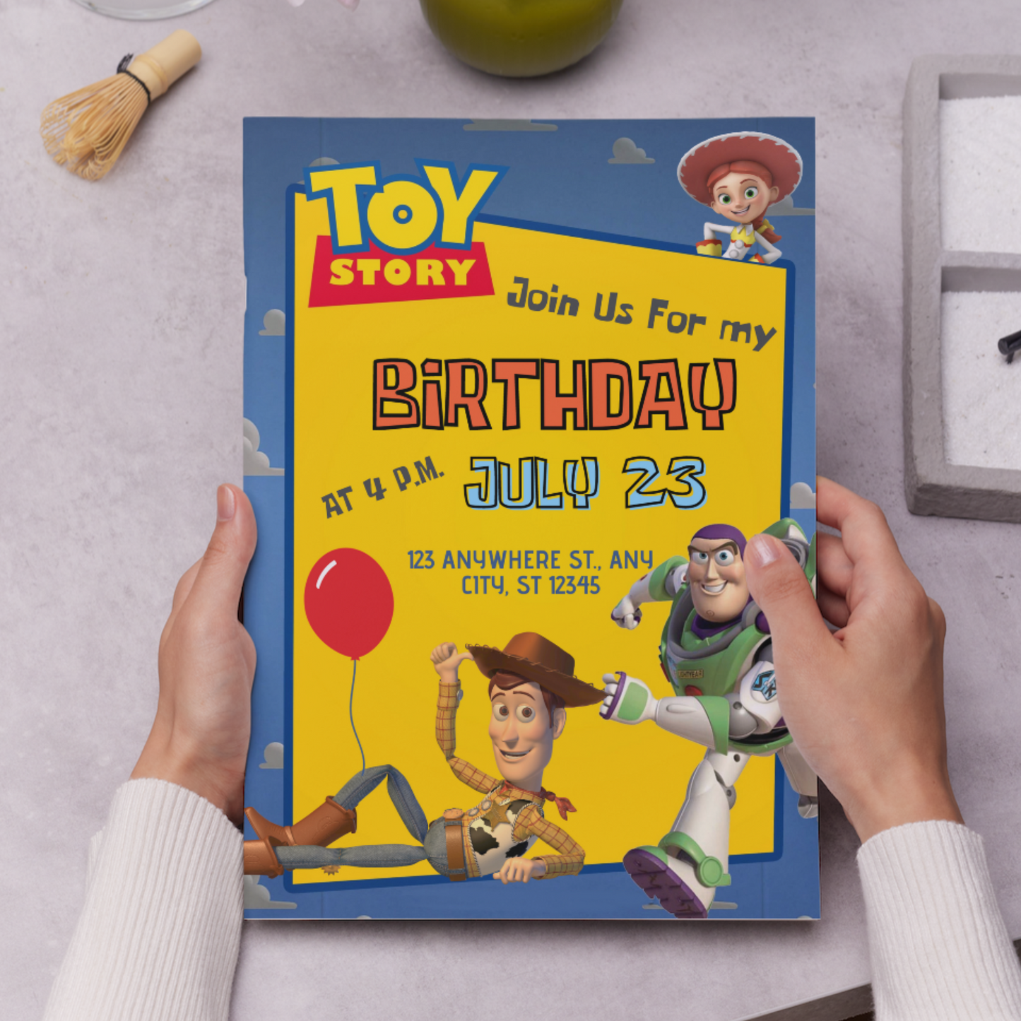 Toy Story Birthday Invitation Template | Buzz Lightyear and Woody Invite