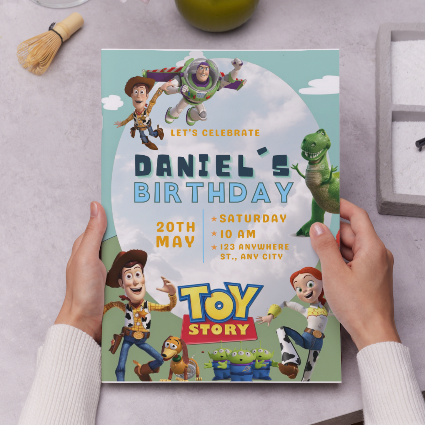 Toy Story Birthday Invitation Template | Buzz Lightyear and Woody Invite