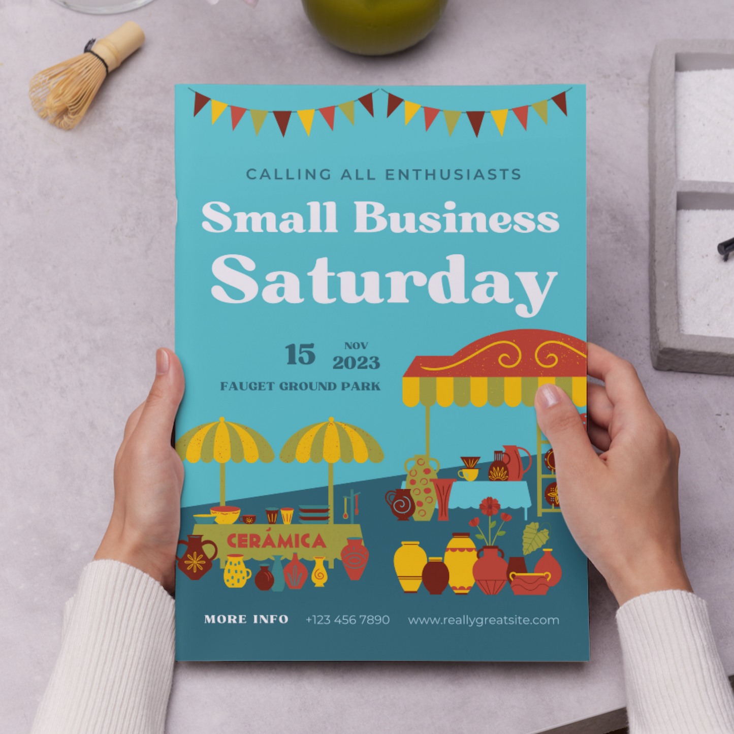 Small Business Saturday Invitation Flyer Template