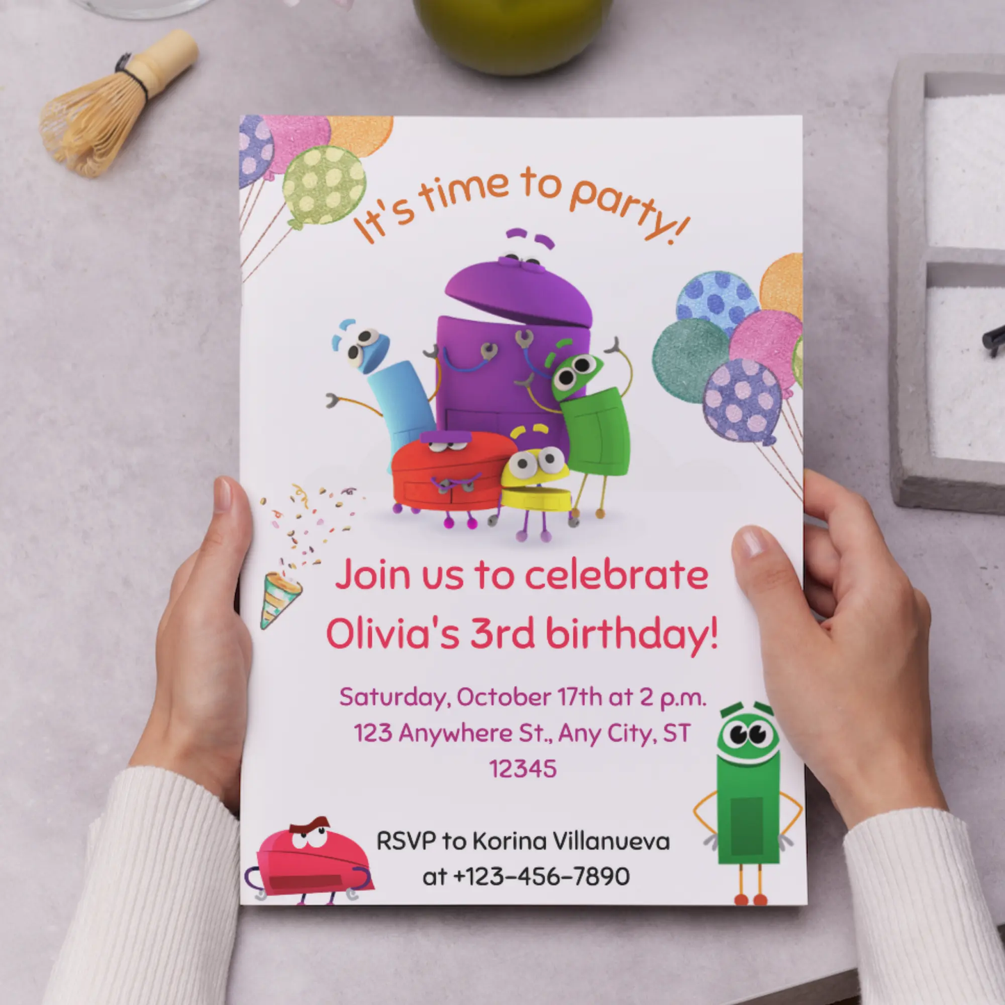Numberblocks Birthday Invitation Template - CreativeRino