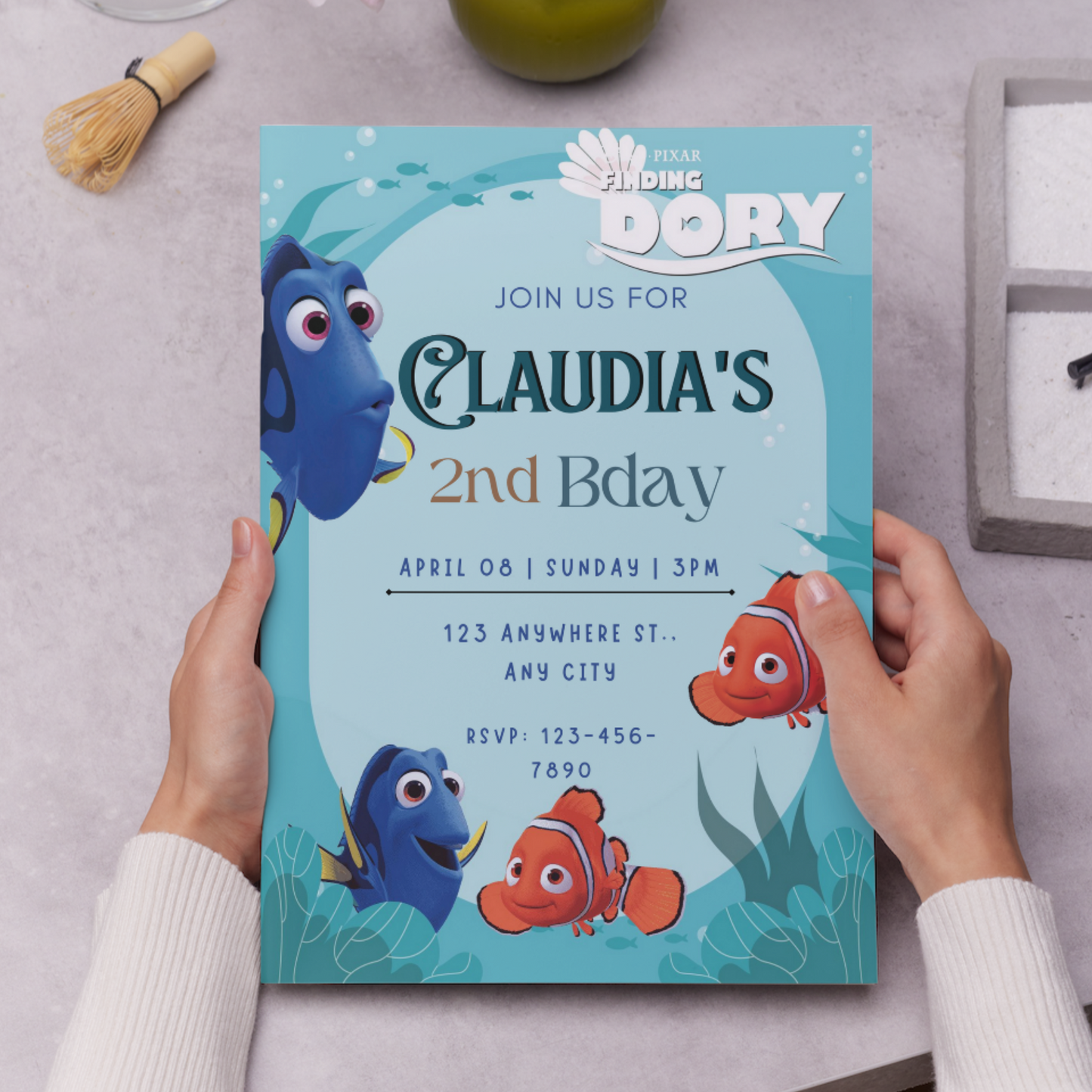 Finding Dory Birthday Invitation Template