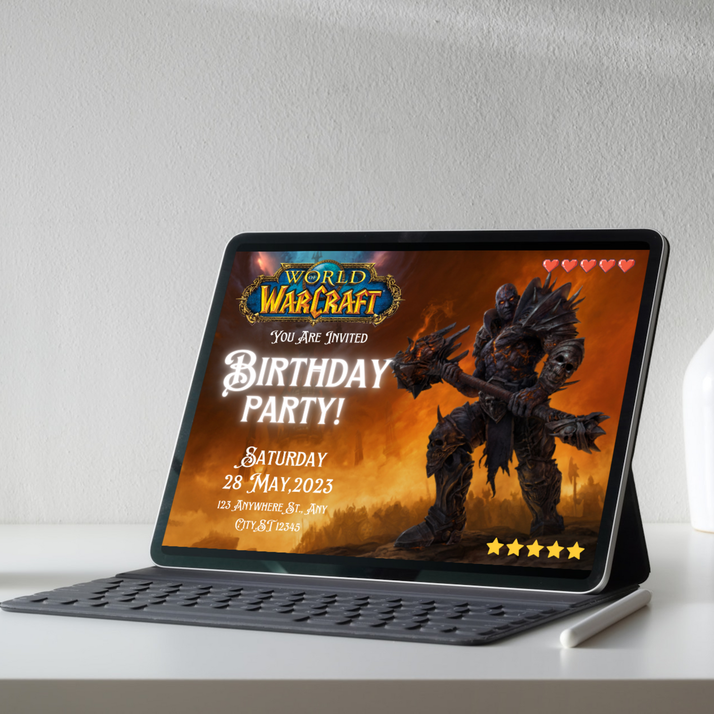 World of Warcraft Birthday Invitation Template