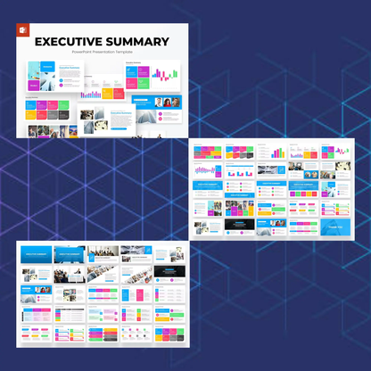 4 Executive Summary Infographics Powerpoint Template Bundle CreativeRino
