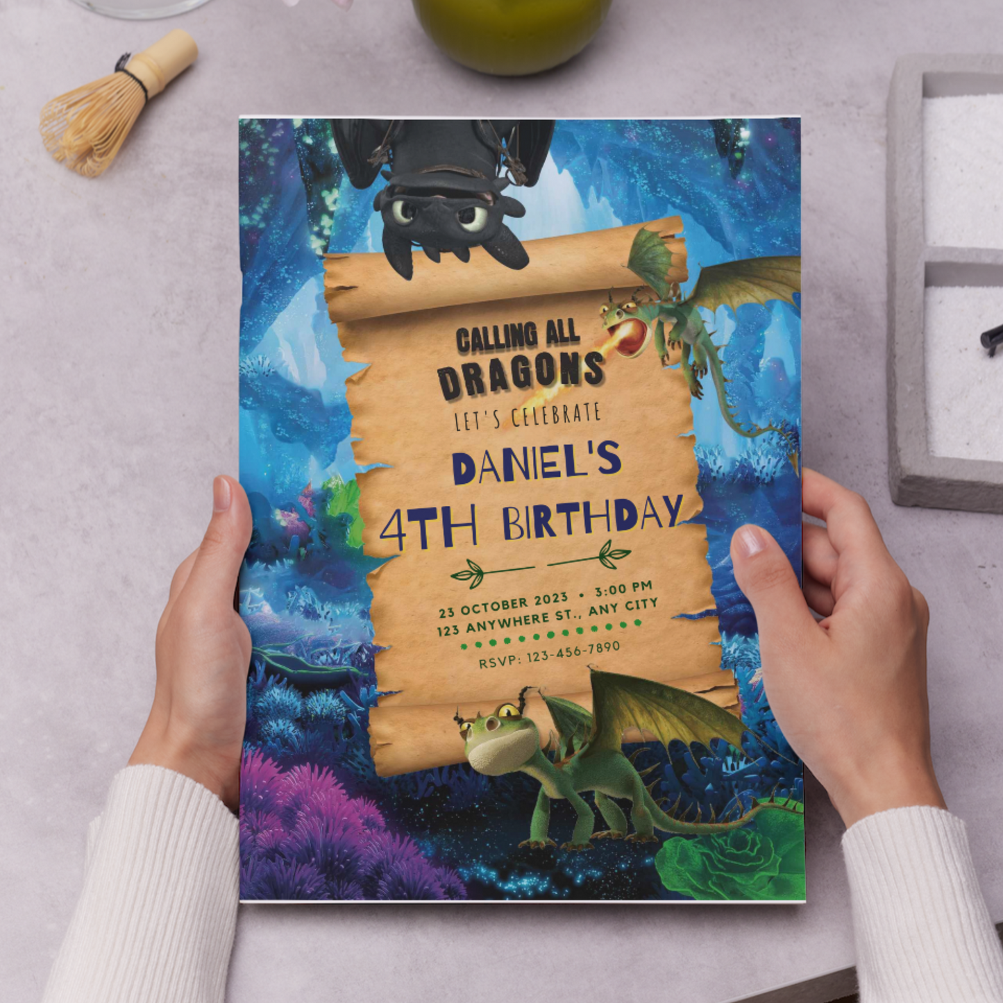 How to Train your Dragon Birthday Invitation Template