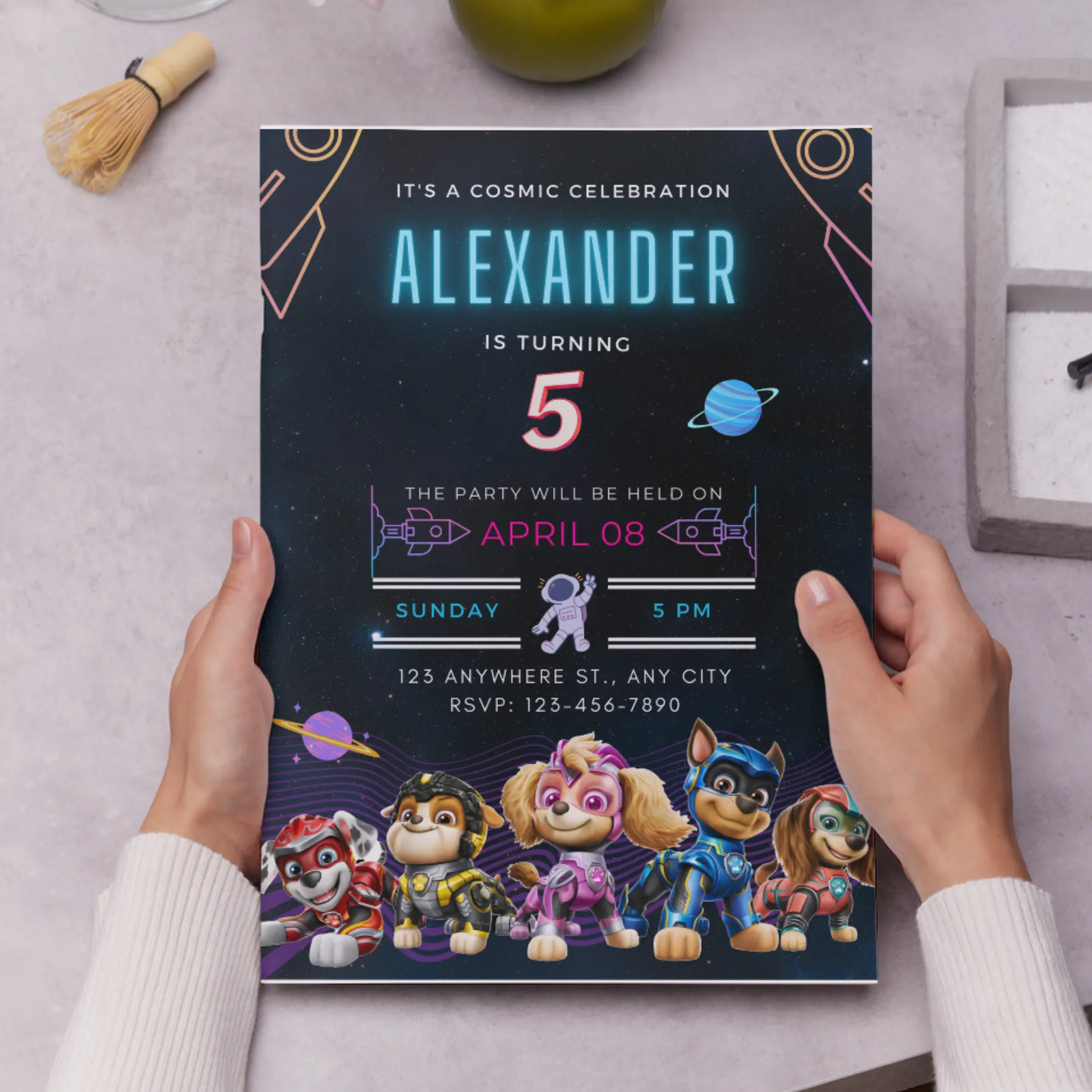 Paw Patrol Birthday Invitation Template - CreativeRino