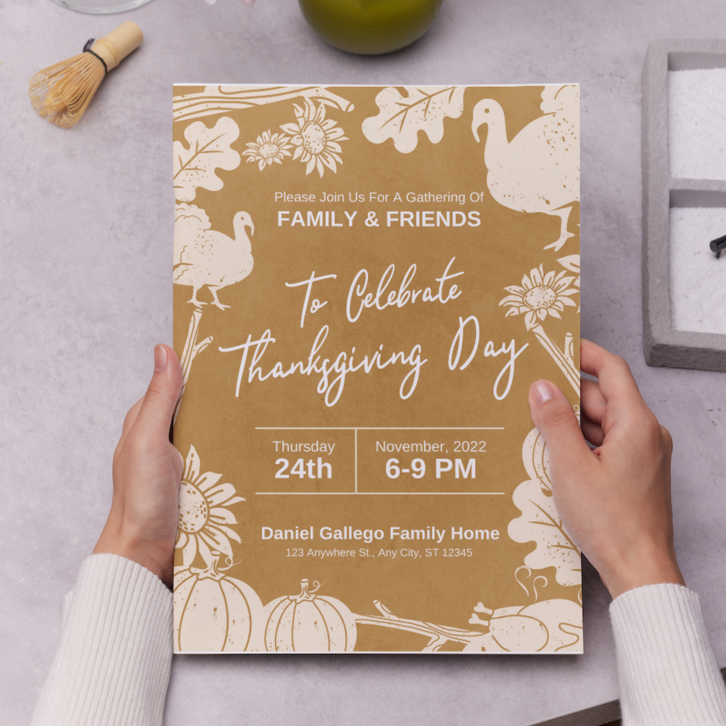 Thanksgiving Dinner Invitation Template | Gobble Thanksgiving Invite