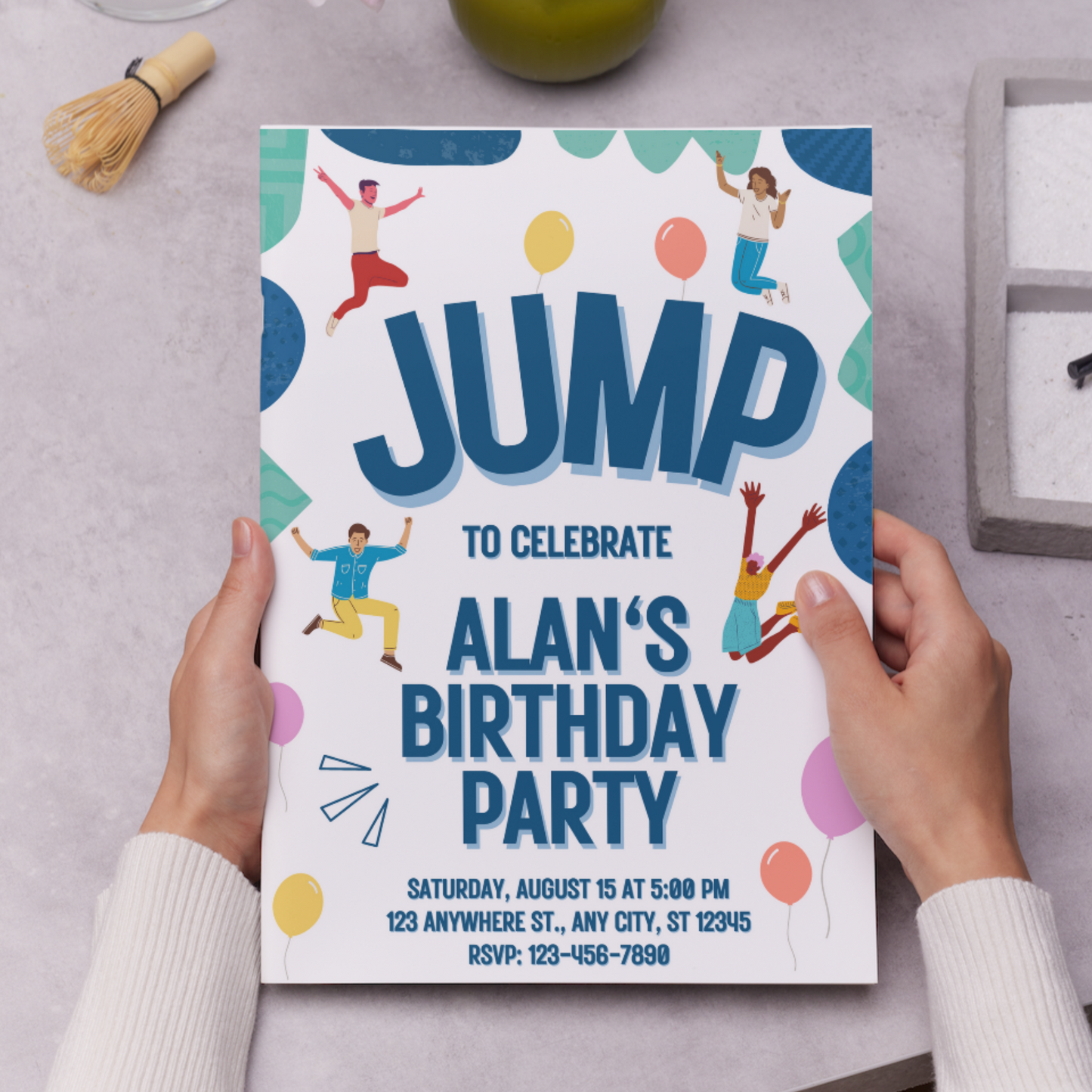 Jump Birthday Invitation Template