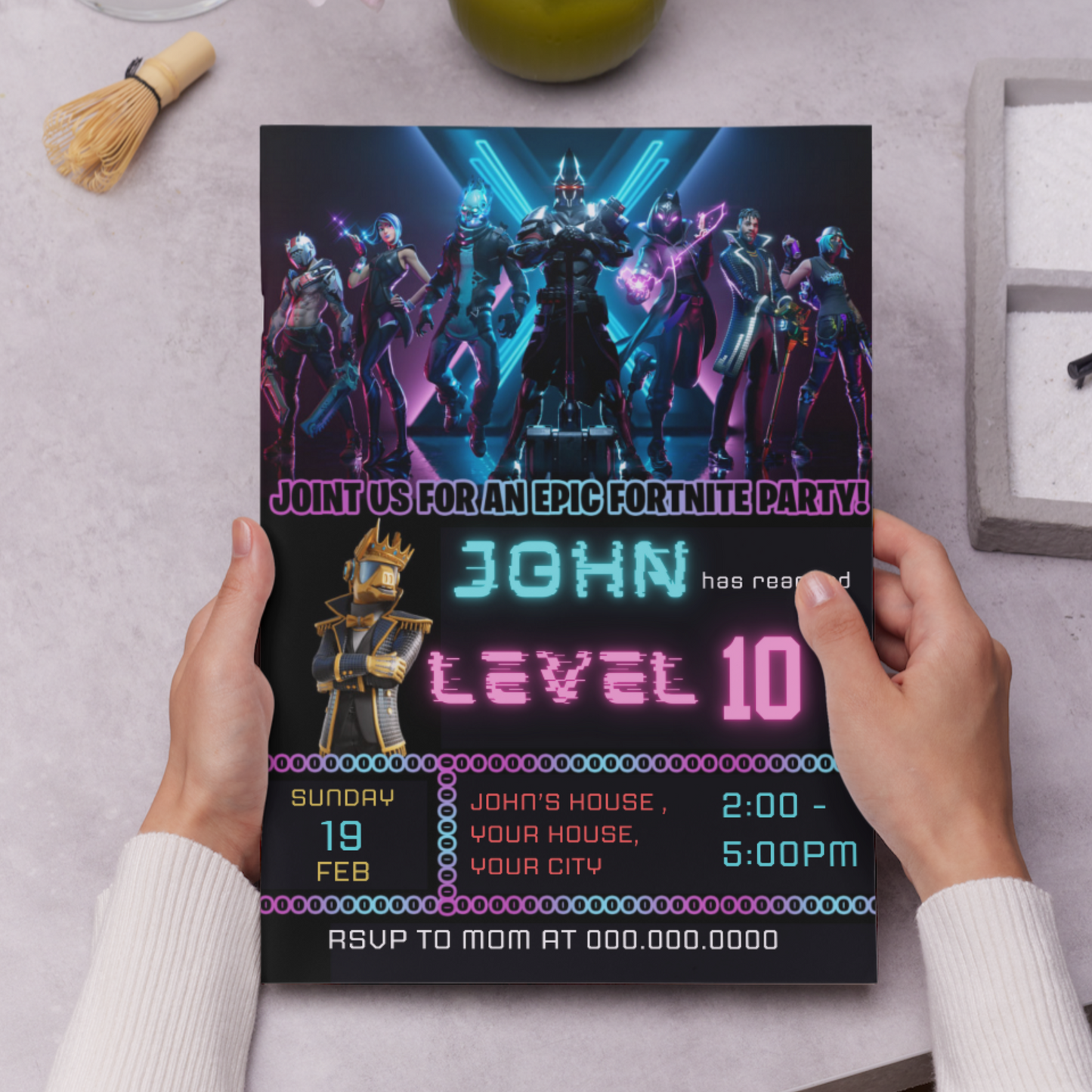 Fortnite Birthday Invitation Template