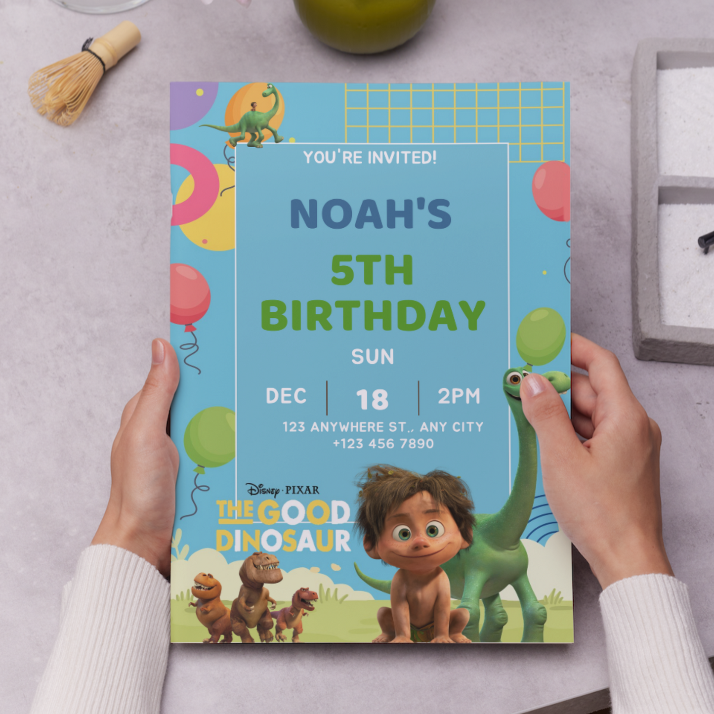 Good Dinosaur Birthday Invitation Template