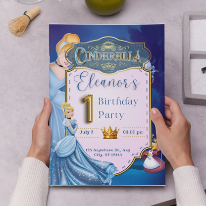 Cinderella Birthday Invitation Template - CreativeRino