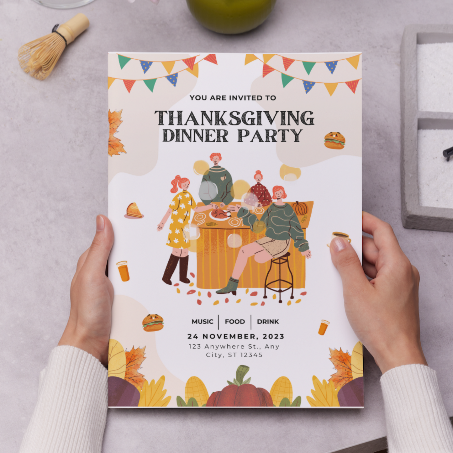 Thanksgiving Dinner Party Invitation Template