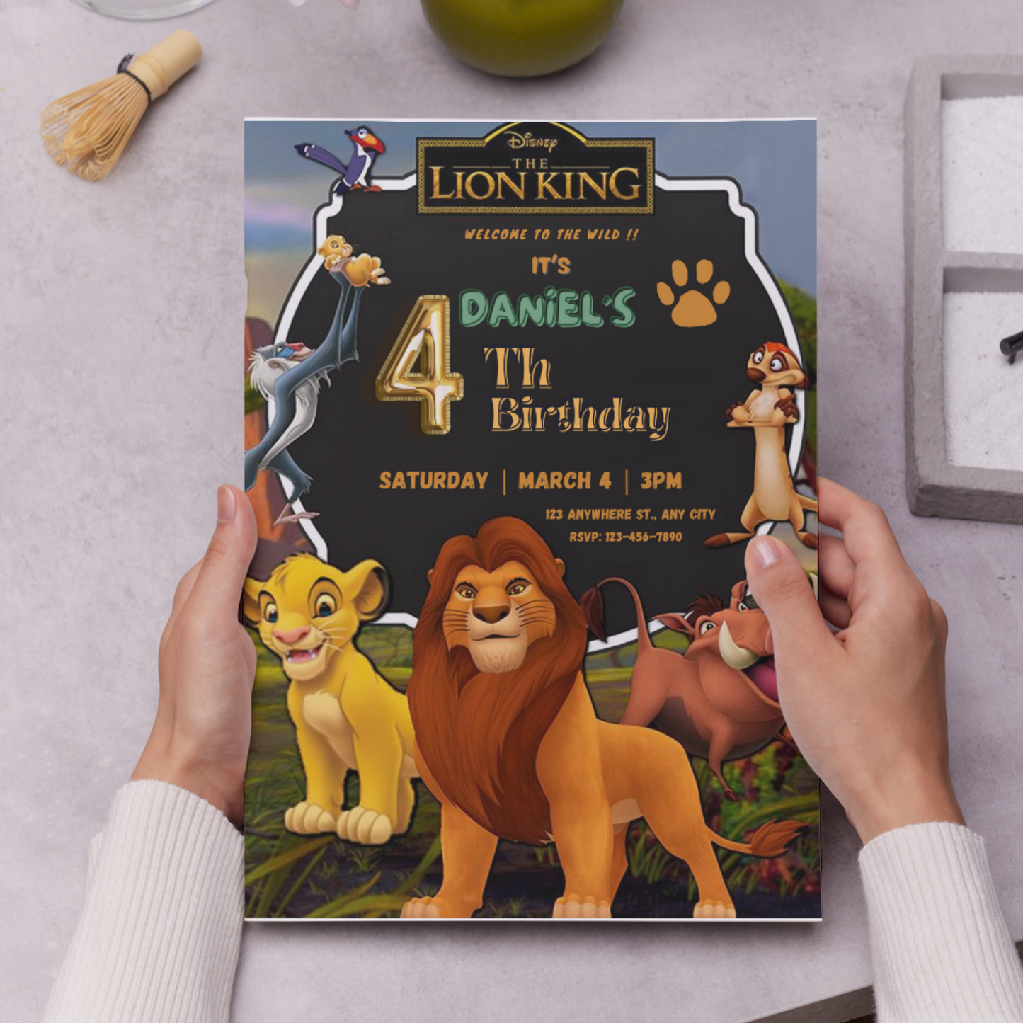 Lion King Birthday Invitation Template