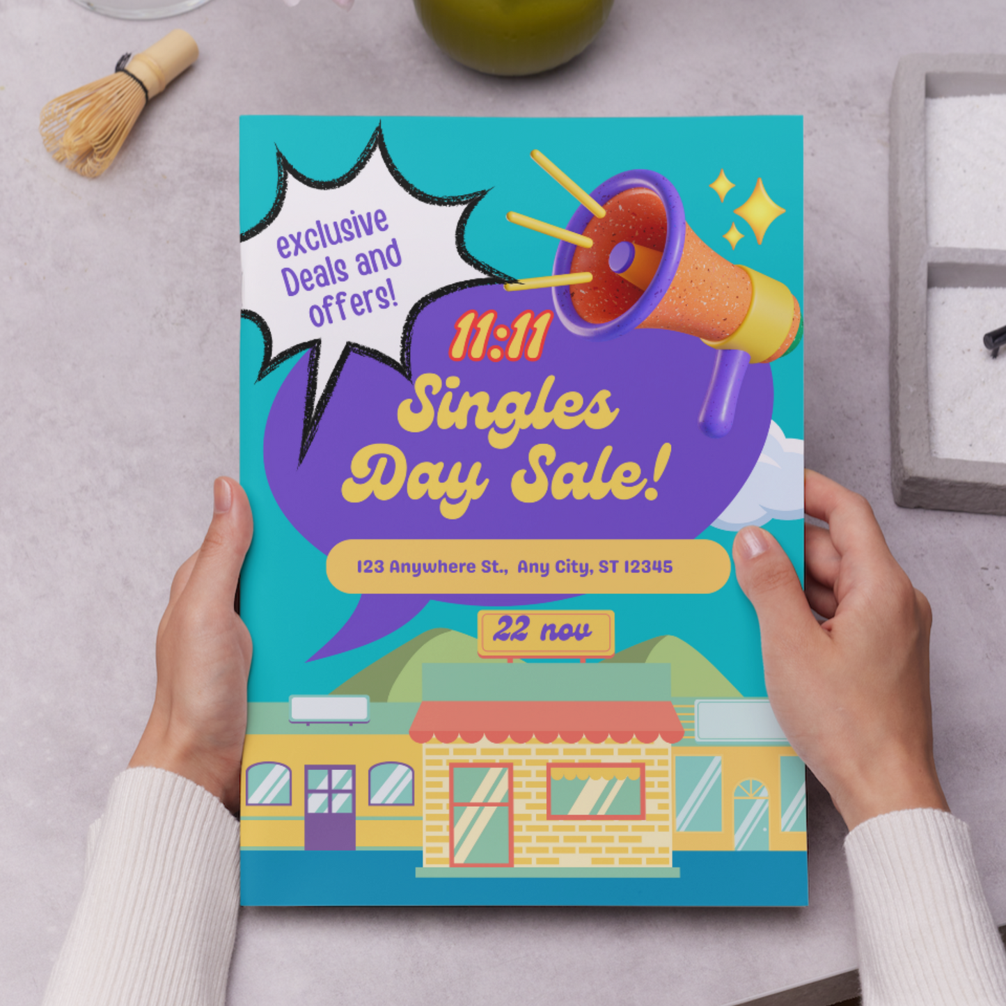 Singles Day Sale Invitation Flyer Template