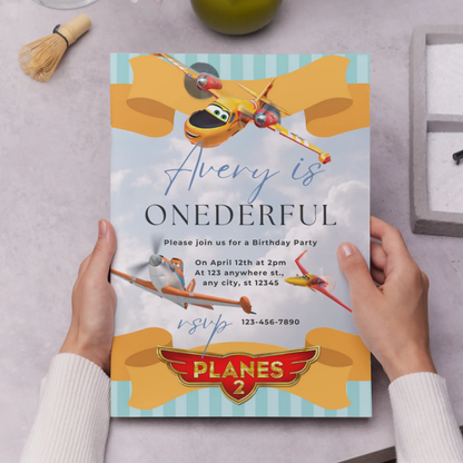Planes Birthday Invitation Template - CreativeRino