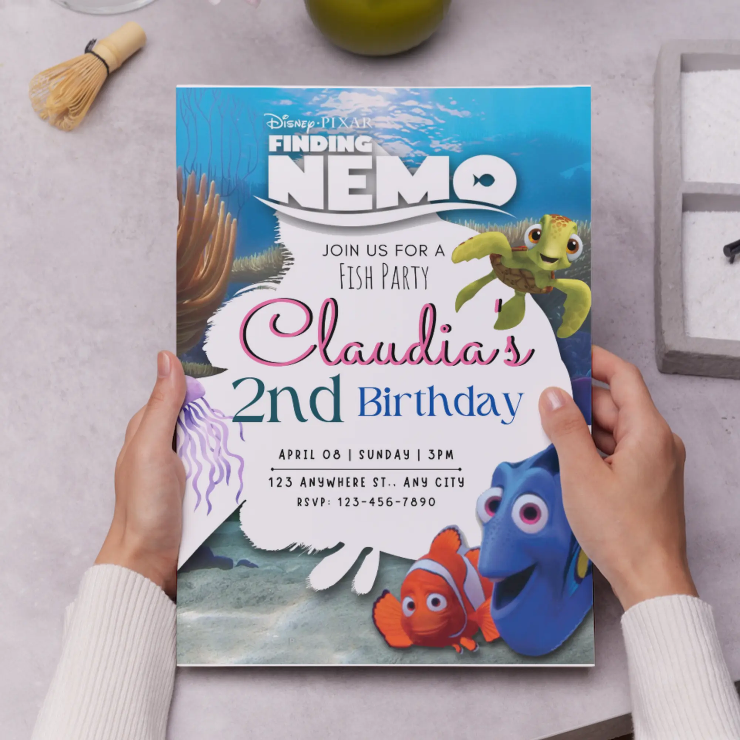 Finding Nemo Birthday Invitation Template - CreativeRino