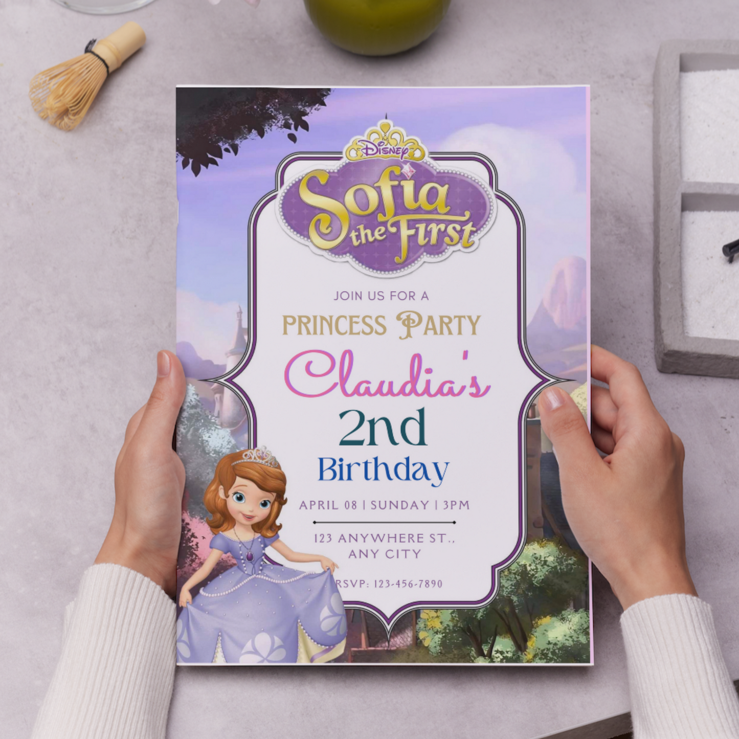 Sofia the First Birthday Invitation Template