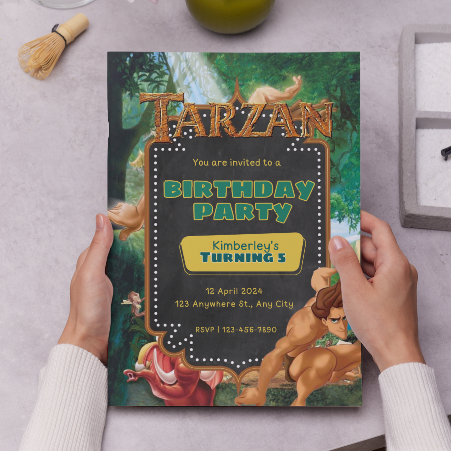 Tarzan Birthday Invitation Template