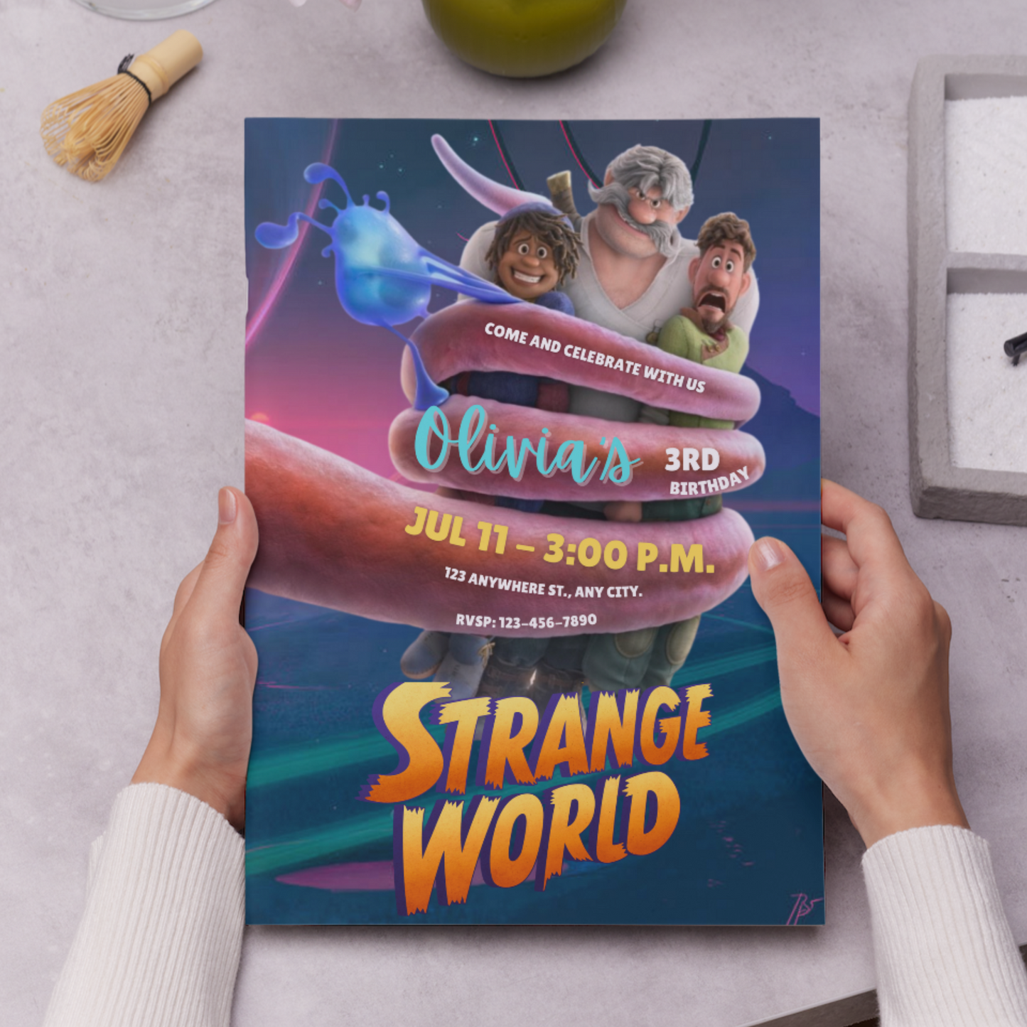 Strange World Birthday Invitation Template