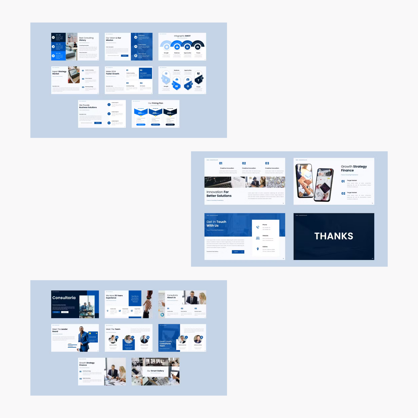 5 Consulting Powerpoint Presentation Template Bundle | Finance Business Mentoring Management Strategy Consulting PowerPoint Template