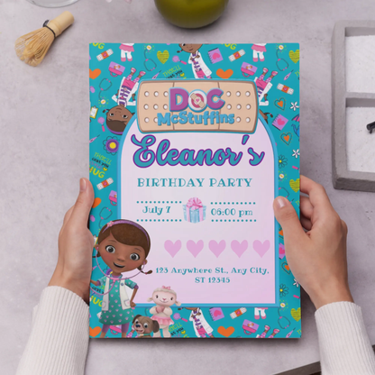 Doc McStuffins Birthday Invitation Template - CreativeRino