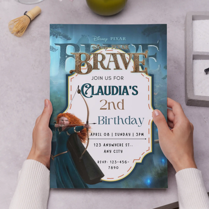 Brave Birthday Invitation Template - CreativeRino