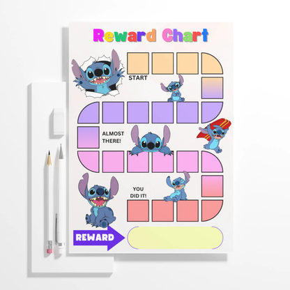 Stitch Reward Chart Template | Stitch Behavior Chart - CreativeRino