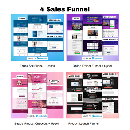 12 Systeme.io Funnel and Website Template CreativeRino