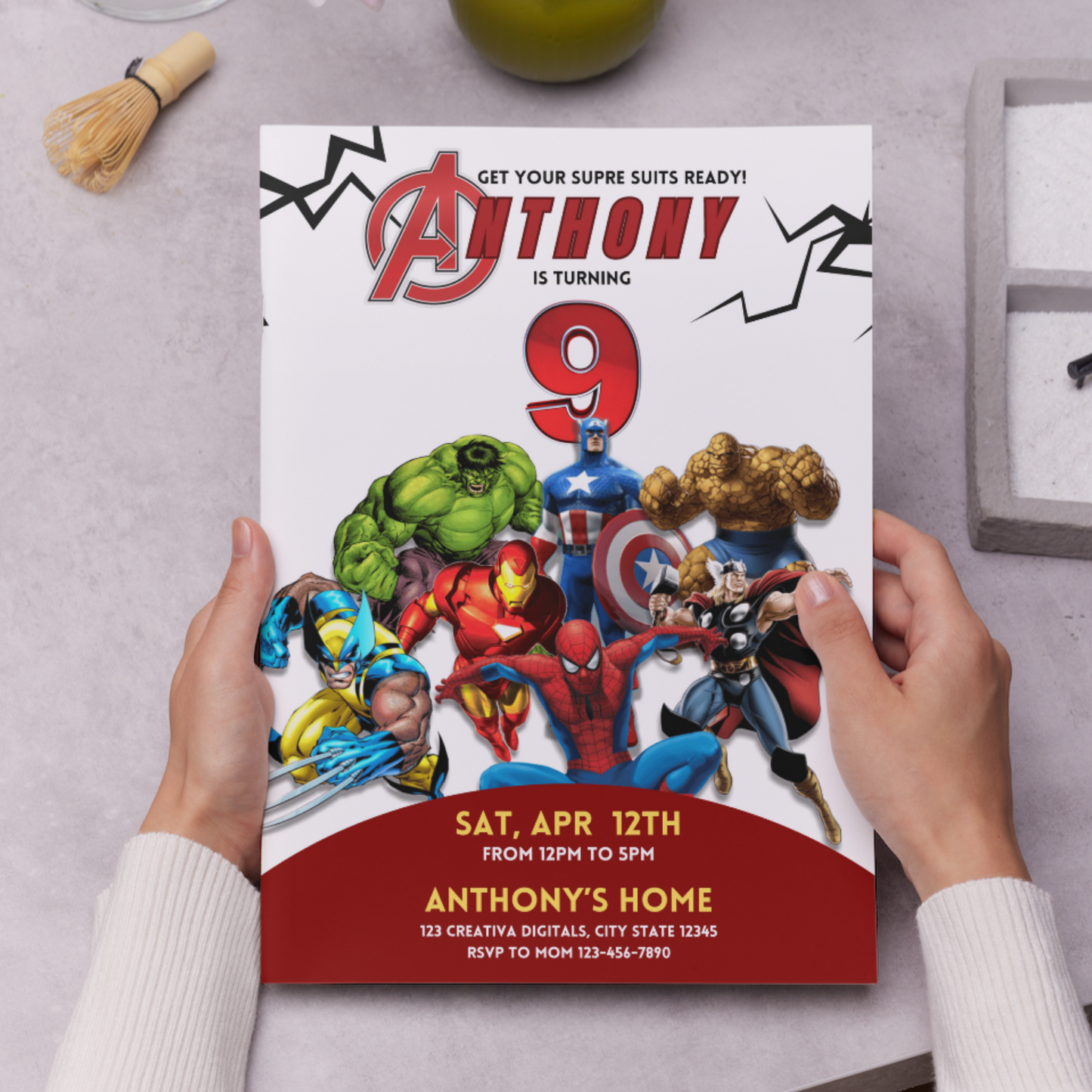 Avengers Birthday Invitation Template | Superhero Invite