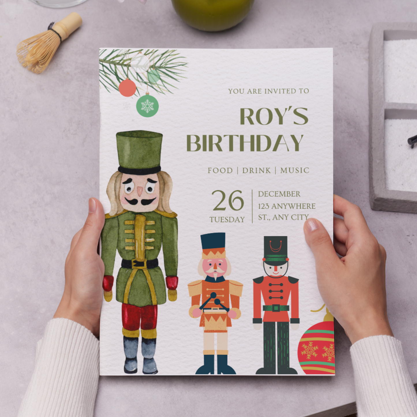 Nutcracker Birthday Invitation Template