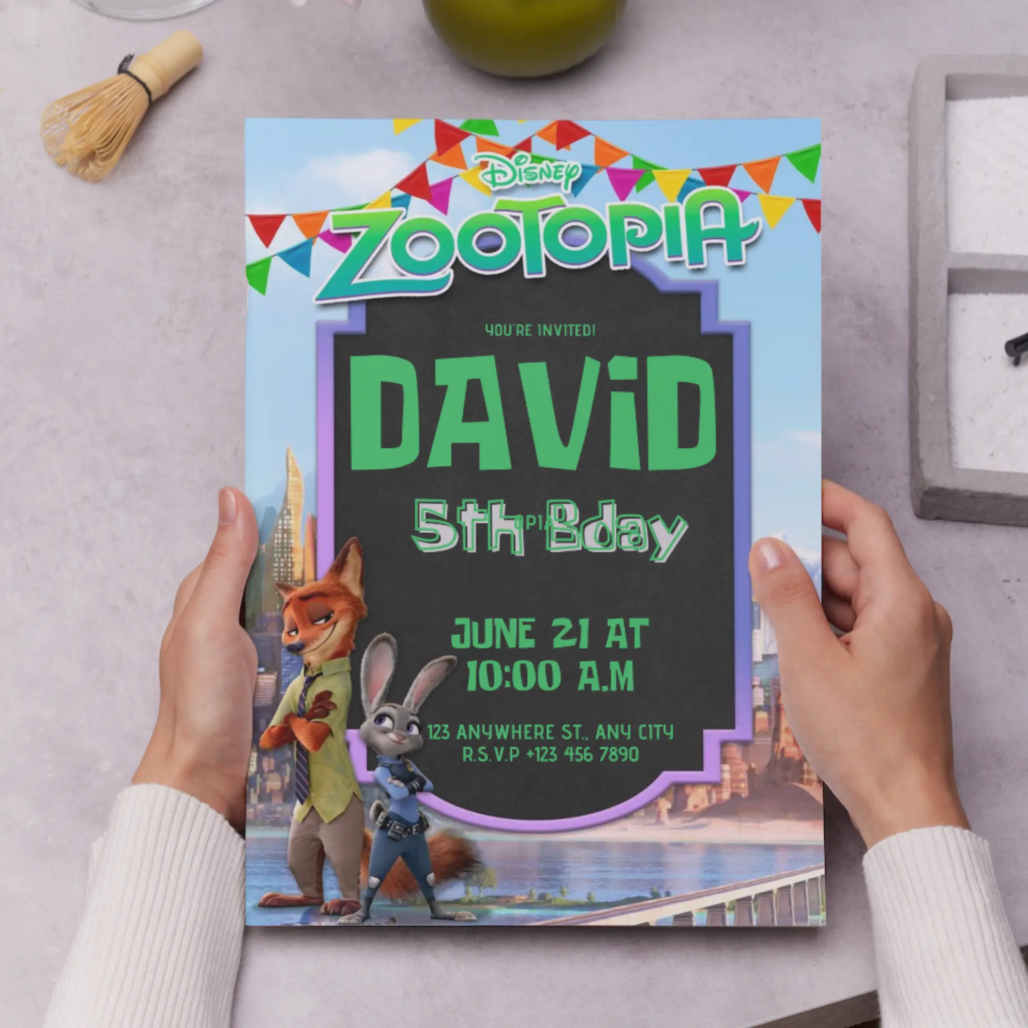 Zootopia Birthday Invitation Template - CreativeRino
