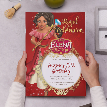 Elena of Avalor Birthday Invitation Template - CreativeRino