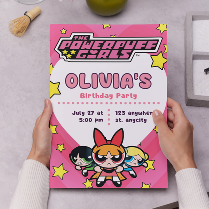 Powerpuff Girls Birthday Invitation Template - CreativeRino